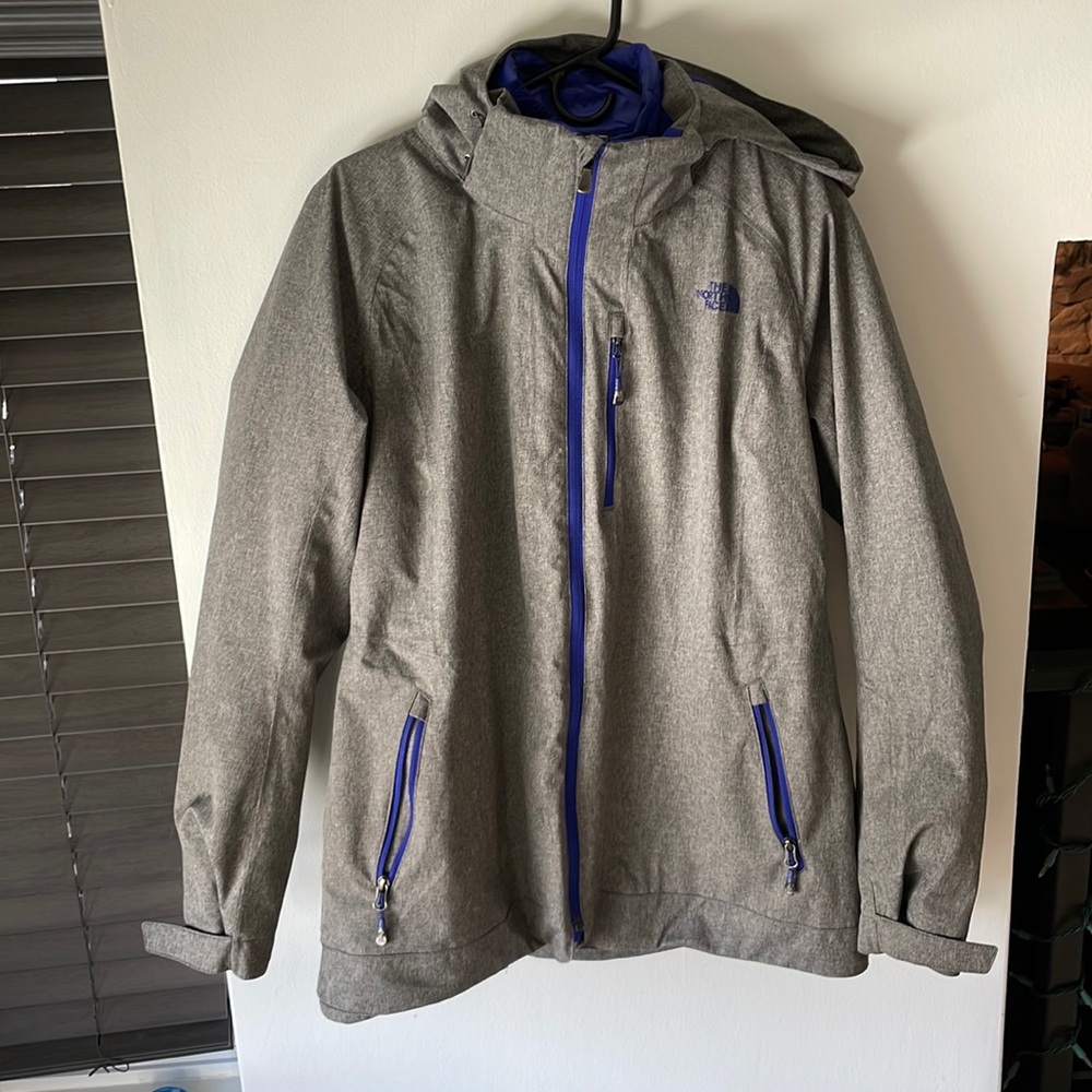 Women’s North face “thermoball eco snow triclimate jacket”.